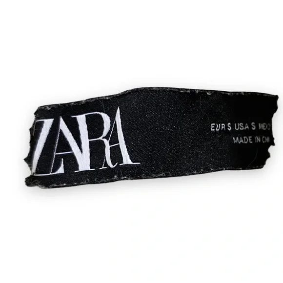 Zara Cropped Faux Shearling Jacket Sz: S - Picture 8 of 9